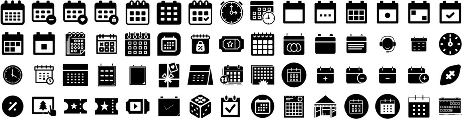 Set Of Event Icons Isolated Silhouette Solid Icon With Seminar, Event, Business, Conference, People, Meeting, Background Infographic Simple Vector Illustration Logo