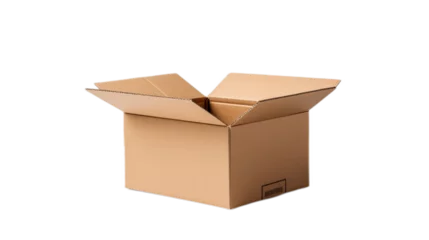 Fotobehang open cardboard box © Visual Prompter
