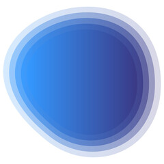 Blur Gradient Blue Irregular Freeform Organic Shape
