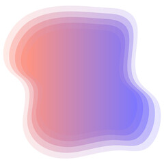 Blur Gradient Peach Purple Irregular Freeform Organic Shape