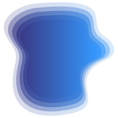 Blur Gradient Blue Irregular Freeform Organic Shape