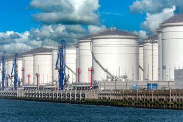 Harbor activities at the port of Rotterdam in Holland