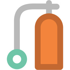 Icon of fire extinguisher, safety equipment 