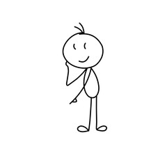 Hand drawn stickman set Vector illustration.