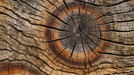 Detailed look at the bark of an ancient tree. generative AI