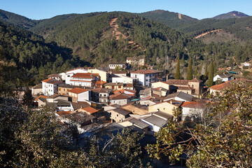 Picturesque village of Las Metas, Caceres. Extremadura, Spain