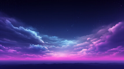 Violet neon glow sky background - obrazy, fototapety, plakaty