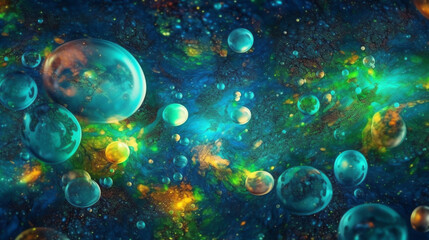 The concept of multiverse background wallpaper. generative AI