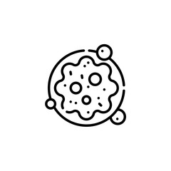 cancer cells icon with black color
