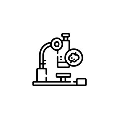 microscope icon with black color