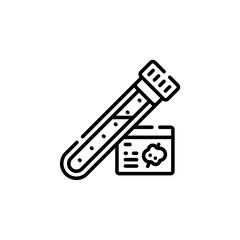 blood sample icon with black color