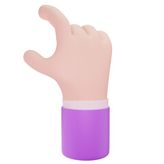 hand gesture 3d render.suitable social media or app and other