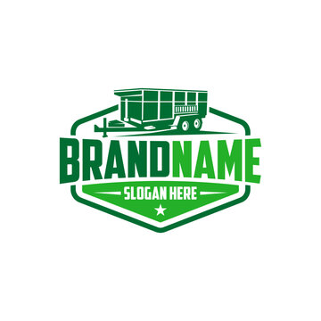 vector graphic of junk removal solution services logo design template