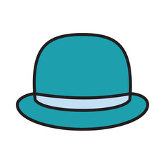 Filled Line BOWLER HAT design vector icon design vector line icon svg