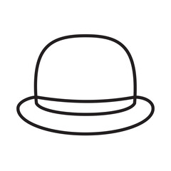 BOWLER HAT design vector icon design vector line icon svg