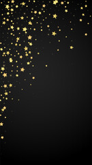 Fototapeta premium Magic stars vector overlay. Gold stars scattered