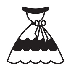 Solid Line WEDDING DRESS design vector icon design vector line icon svg