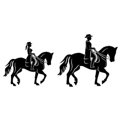 horse rider silhouette