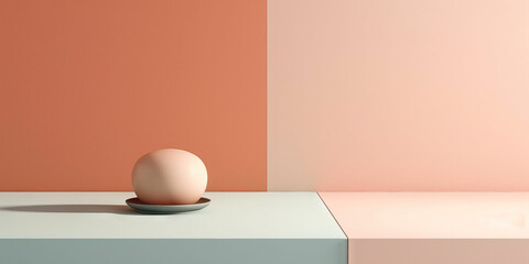 minimal product display podium with pastel color