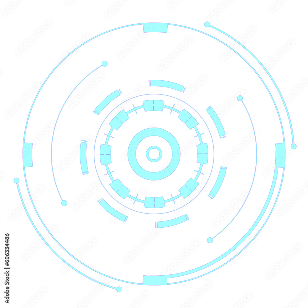 Poster abstract hud tech circle digital display sci-fi futuristic