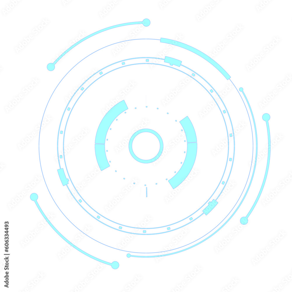 Poster abstract hud tech circle digital display sci-fi futuristic
