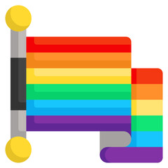 pride flat icon,linear,outline,graphic,illustration