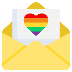 love message flat icon,linear,outline,graphic,illustration