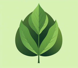 vegan green leaf vector