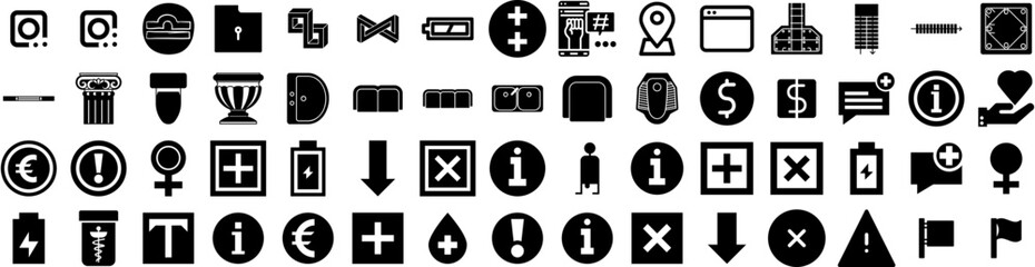 Set Of Symbol Icons Isolated Silhouette Solid Icon With Graphic, Sign, Design, Icon, Symbol, Illustration, Vector Infographic Simple Vector Illustration Logo - obrazy, fototapety, plakaty