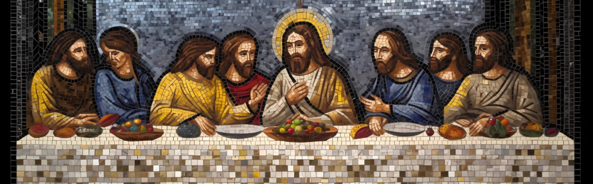the last supper mosaic art