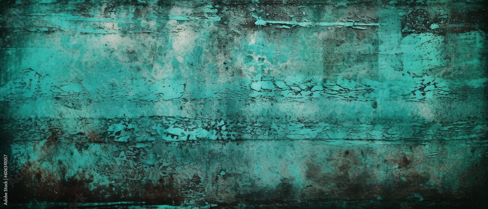 Canvas Prints turquoise grunge background created using generative AI tools