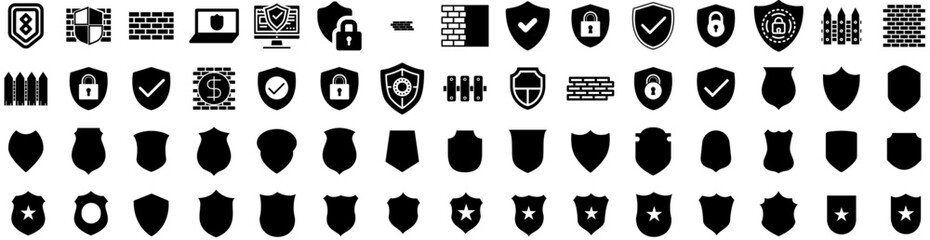 Set Of Defense Icons Isolated Silhouette Solid Icon With People, Woman, Defense, Concept, Safety, Protect, Protection Infographic Simple Vector Illustration Logo