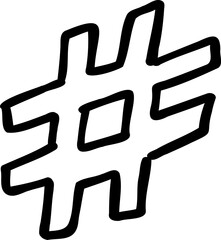 Doodle Hashtag Or Number Sign