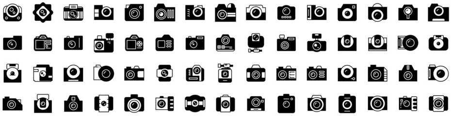 Set Of Electronic Icons Isolated Silhouette Solid Icon With Electronic, Equipment, Technology, Digital, Device, Appliance, Computer Infographic Simple Vector Illustration Logo