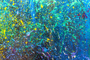 Art paint background of bright multi coloured