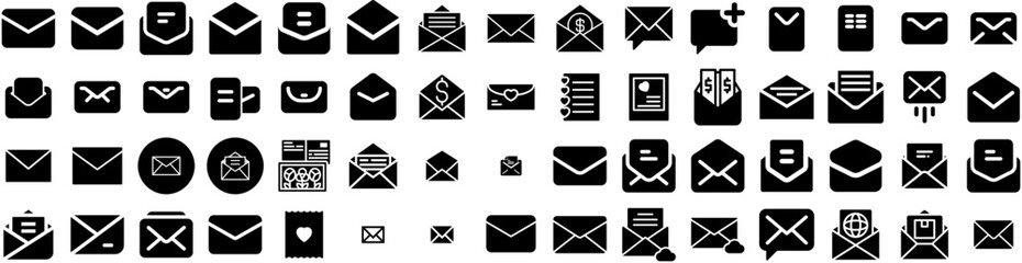 Set Of Letter Icons Isolated Silhouette Solid Icon With Vector, Letter, Font, Type, Illustration, Typography, Alphabet Infographic Simple Vector Illustration Logo