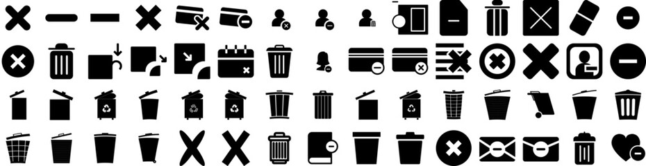 Set Of Remove Icons Isolated Silhouette Solid Icon With Woman, Treatment, Hygiene, Female, Laser, Beauty, Cosmetology Infographic Simple Vector Illustration Logo