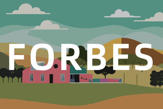 Forbes: Modern illustration of an Australian scene with the name Forbes in New South Wales