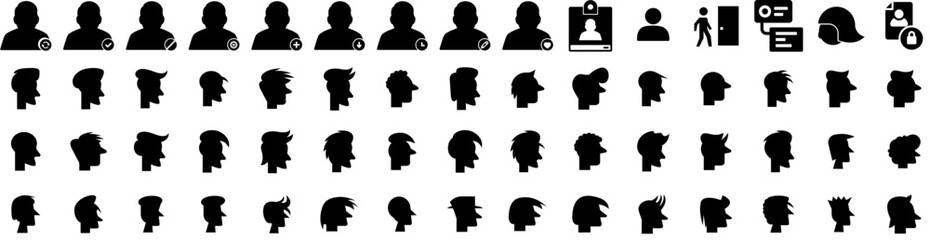 Set Of Person Icons Isolated Silhouette Solid Icon With People, Team, Group, Person, Female, Office, Business Infographic Simple Vector Illustration Logo