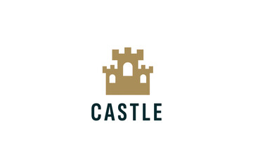 castle logo vector icon illustration