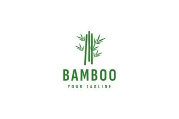 bamboo logo vector icon illustration