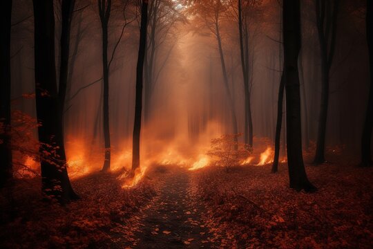 fire in the forest -Ai © Master-L