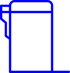 blue frame for any text with clip and paper clip