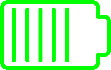 green battery sign