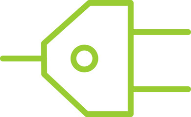 green electric switch sign transparent 