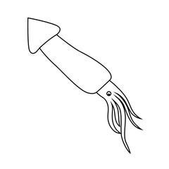 Seafood icon vector. sea ​​creations illustration sign. squid symbol or logo.