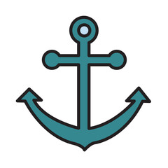 Fototapeta premium Filled Line ANCHOR design vector icon design vector line icon svg