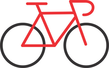 red bicycle icon Transparent 