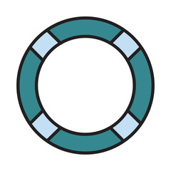 Naklejka premium Filled Line LIFEBUOY design vector icon design vector line icon svg