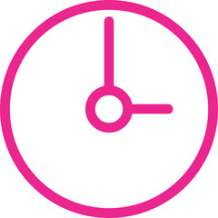 clock pink symbol Transparent 